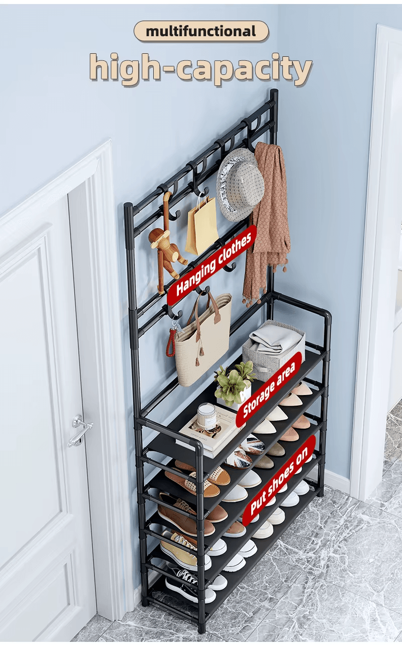 Multi-functional Storage Unit, Shoe, and Hat Rack 6