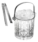 Crystal Glass Ice Bucket with Tongs 2