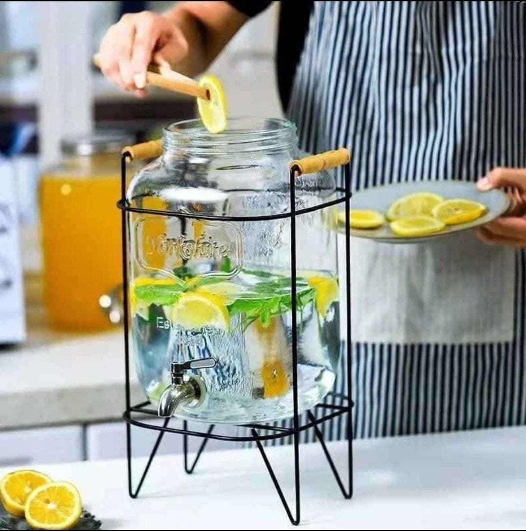 5-Liter Glass Beverage Dispenser 2