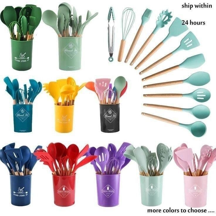 12 pcs Silicon Kitchen Sets 3