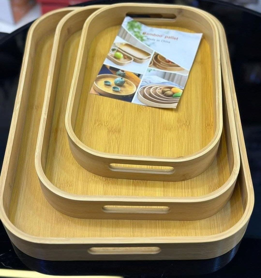 Bamboo Serving Tray with 3 sizes