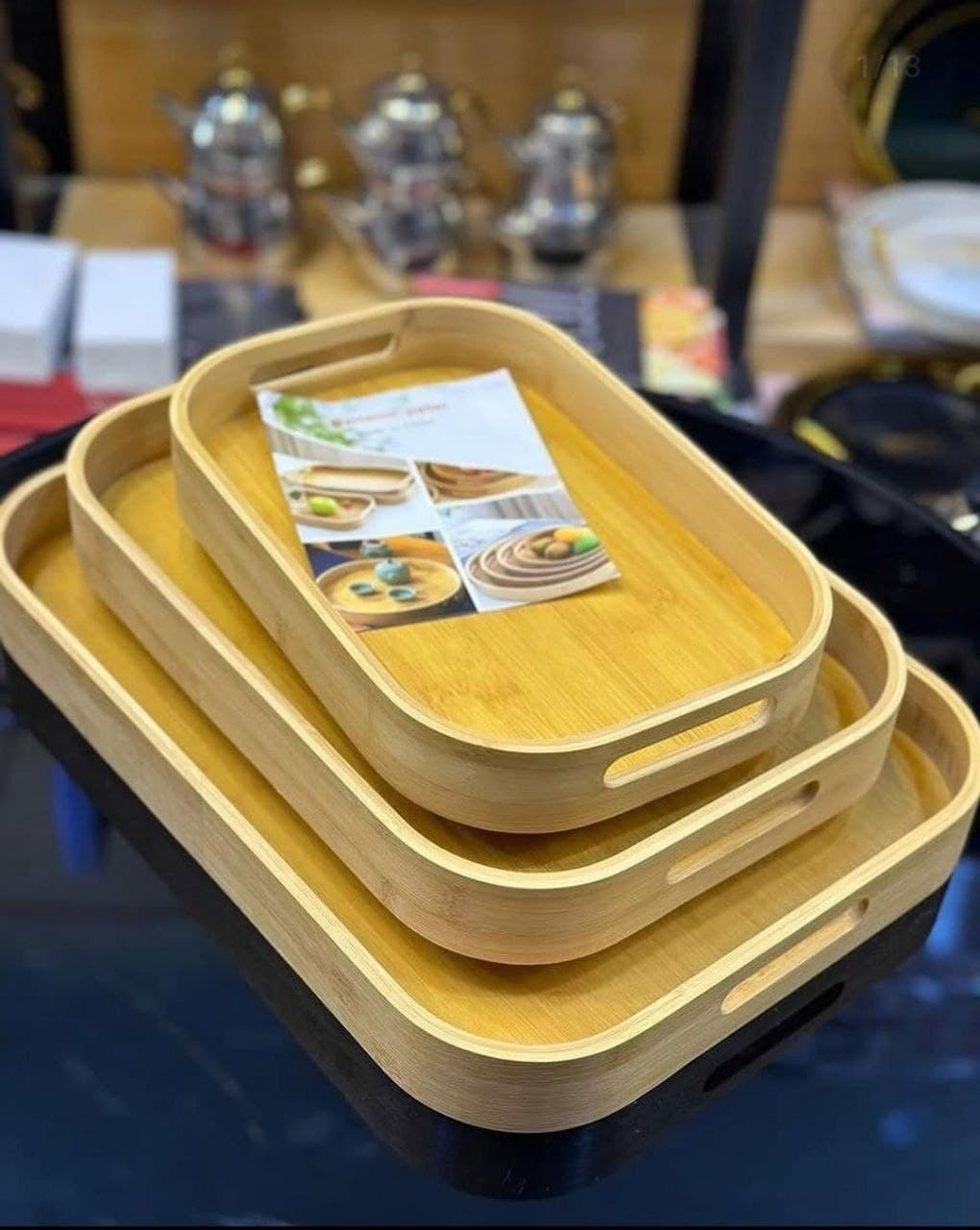 Bamboo Serving Tray with 3 sizes 3